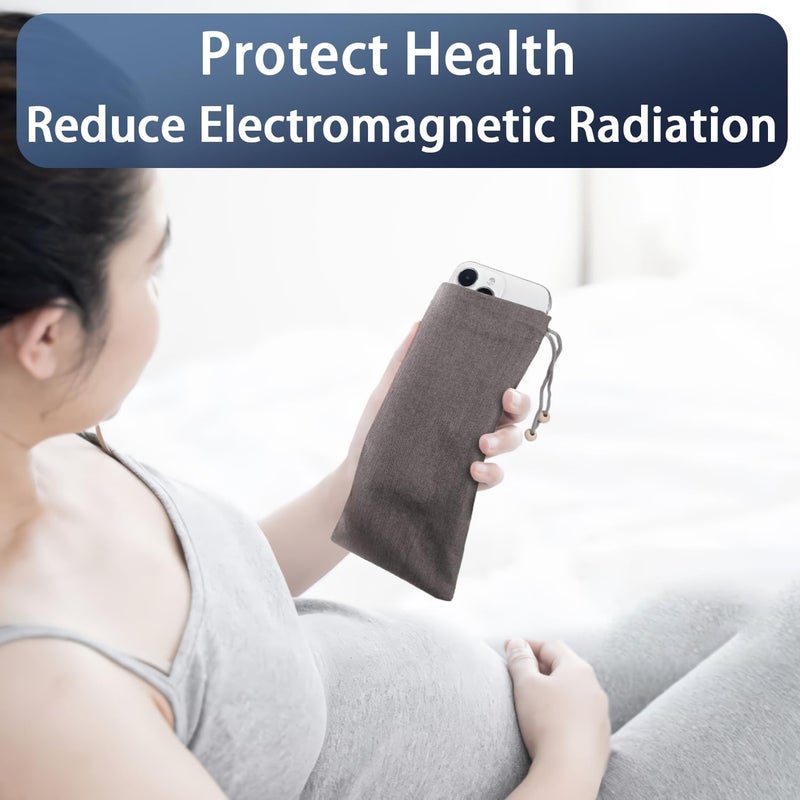 HAQuake EMF Cell Phone Sleeve fo Phone Pouch, High-Shield EMF Blocking Pouch, 100% Silver Fibers forDigital Security, Signal Blocking, Anti-EMP Radiation Bag for Privacy Protection. (Gray) - Image 1